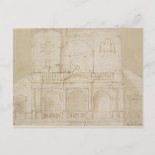 Recto: Architectural Design (Villa Madama) Postkarte