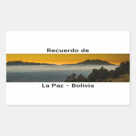 Recuerdo de La Paz Rechteckiger Aufkleber