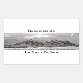 recuerdo de Las Paz Rechteckiger Aufkleber