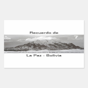 recuerdo de Las Paz Rechteckiger Aufkleber