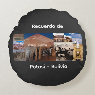 Recuerdo de Potosi Bolivia Rundes Kissen