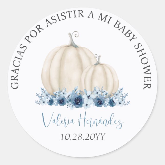 Recuerdos Baby Shower para Niño Runder Aufkleber (Vorderseite)