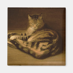 Recumbent Katze, 1898 Magnet