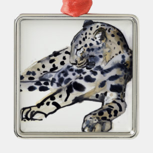 Recumbent Silbernes Ornament