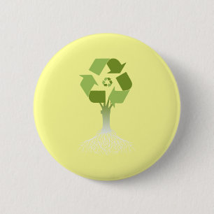 Recyceln des Baums Button