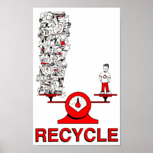 Recyceln Sie Abfall-Plakat Poster