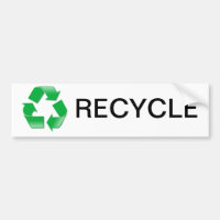 Recyceln Sie Autoaufkleber