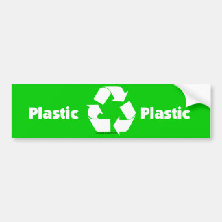 Recyceln Sie Behälteraufkleber für Plastik u. Autoaufkleber