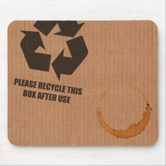 "recyceln Sie bitte Kasten" Pappmäusematte Mousepad