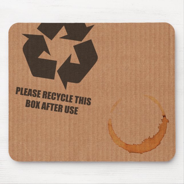 "recyceln Sie bitte Kasten" Pappmäusematte Mousepad (Vorne)