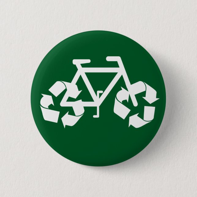 Recyceln Sie Fahrrad-Knopf Button (Vorderseite)