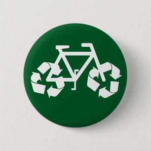 Recyceln Sie Fahrrad-Knopf Button