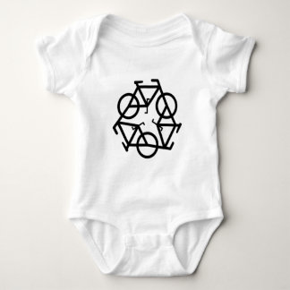 Recyceln Sie Fahrrad-Logo-Symbol Baby Strampler