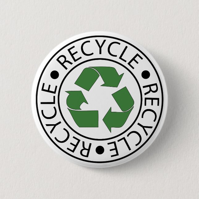 Recyceln Sie grünes Ceter Logo Button (Vorderseite)