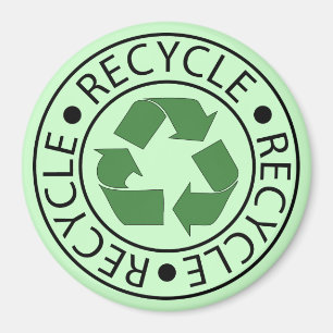 Recyceln Sie grünes Ceter Logo Magnet