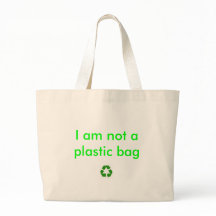 recyceln Sie, ich sind nicht eine Plastiktasche
