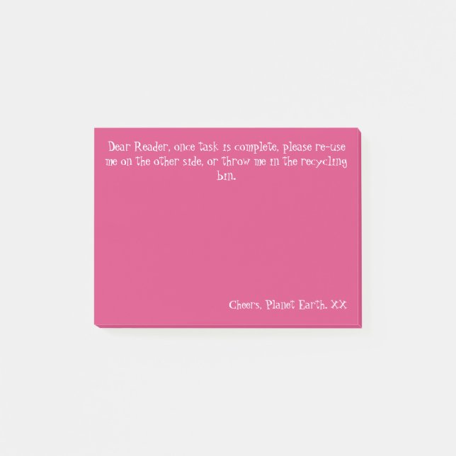 Recyceln Sie Post-it Klebezettel (Vorderseite)