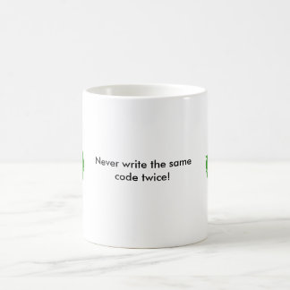recyceln Sie, recyceln Sie, schreiben Sie nie den Kaffeetasse