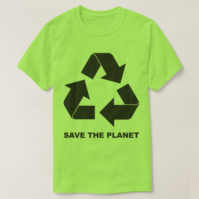 Recyceln Sie retten den Planeten, der Logo-T - T-Shirt (Design vorne)