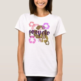 Recyceln Sie Rosa u. das Shirt der Brown