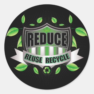 Recyceln Sie Schild Runder Aufkleber