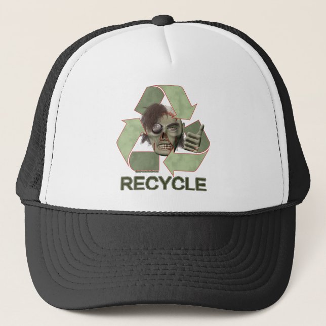 Recyceln Sie Zombie Truckerkappe (Vorderseite)
