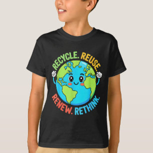 Recyceln wiederverwenden erneuern überdenken Erden T-Shirt