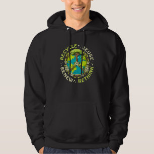 Recyceln Wiederverwenden Erneuern Umdenken Krise U Hoodie