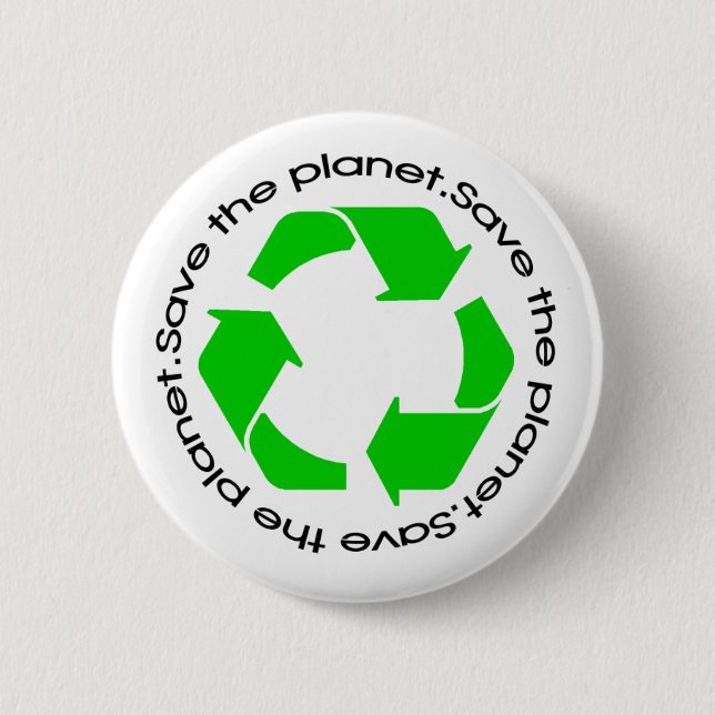 Recycelnd Bewusstsein | Schaltfläche Planet speich Button (Vorderseite)