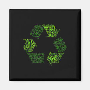 Recycelnd Bicycle Nature Protection Umwelt Magnet