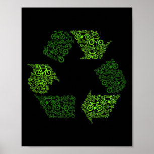 Recycelnd Bicycle Nature Protection Umwelt Poster