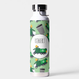 Recycelnd Garbage Truck Muster Boys Name Trinkflasche