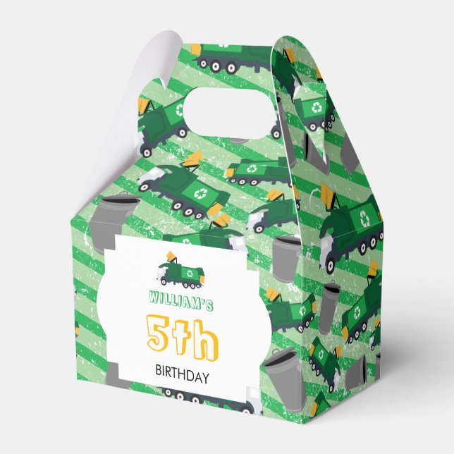 Recycelnd Garbage Truck Muster Geburtstag Geschenkschachtel (Vorderseite)