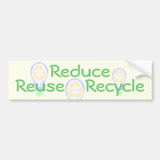 Recycelnd Glühbirne Autoaufkleber (Vorne)