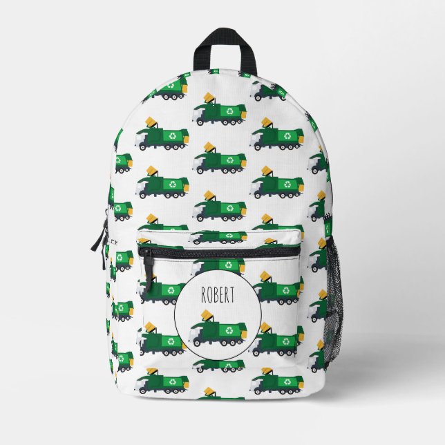 Recycelnd Individuelle Name von LKW-Jungs Bedruckter Rucksack (Vorderseite)