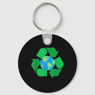 Recycelnd Klimaschutz-Umwelt auf der Erde Schlüsselanhänger
