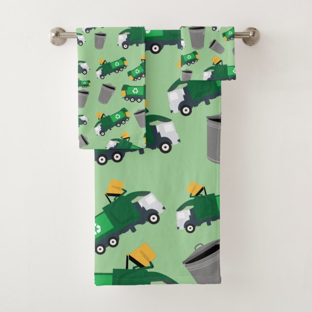 Recycelnd LKW-Muster Badhandtuch Set (Insitu)