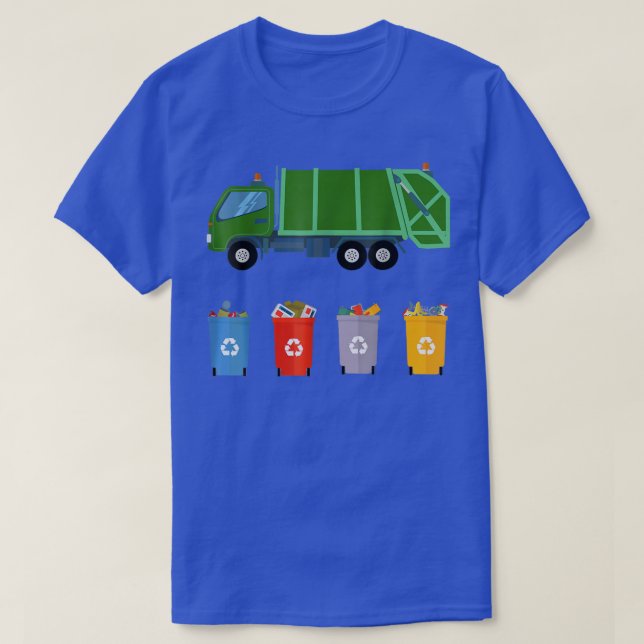 Recycelnd LKWs Müllwagen T-Shirt (Design vorne)