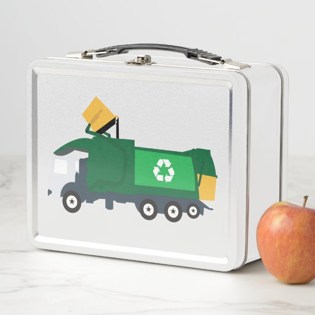 Recycelnd Müllwagen Metall Brotdose (Beispiel)