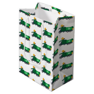 Recycelnd Müllwagen Mittlere Geschenktüte