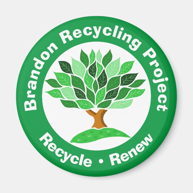 Recycelnd Projekt. Recycle & Erneuerung. Magnet (Vorne)