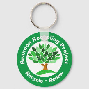Recycelnd Projekt. Recycle & Erneuerung. Schlüsselanhänger