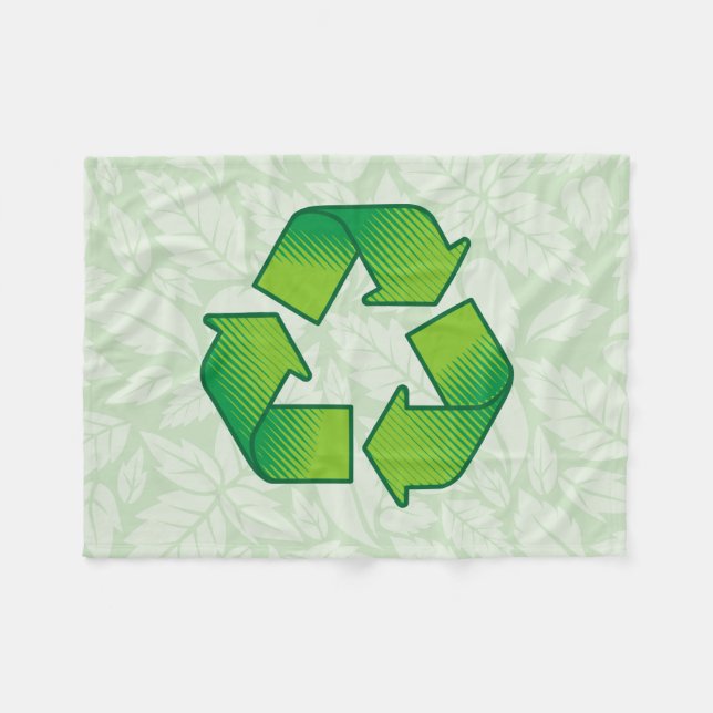 Recycelnd Symbol Fleecedecke (Vorderseite (Horizontal))