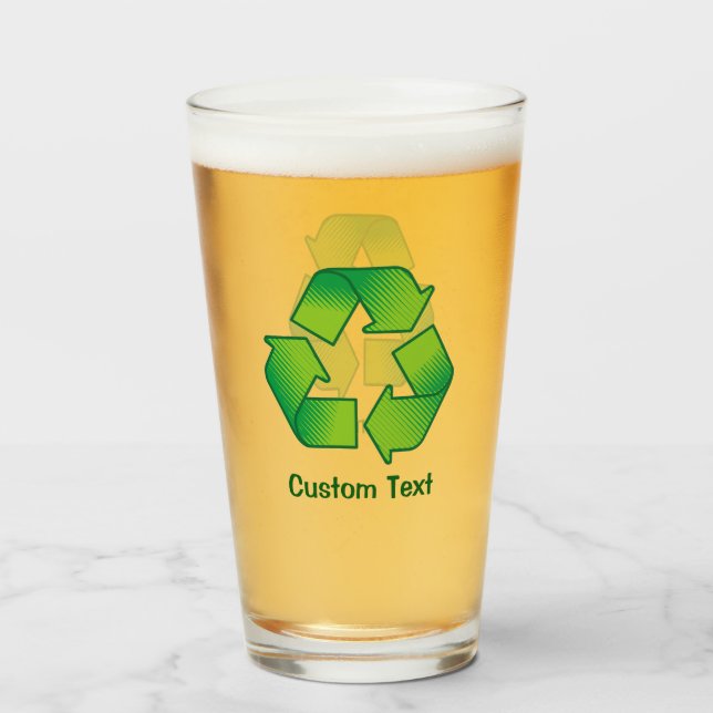Recycelnd Symbol Glas (Vorne (Gefüllt))