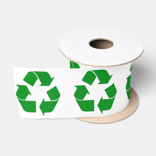 Recycelnd Symbol - grün Satinband