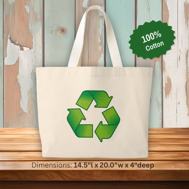 Recycelnd Symbol Jumbo Stoffbeutel (Von Creator hochgeladen)