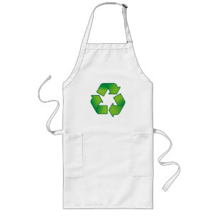 Recycelnd Symbol Lange Schürze