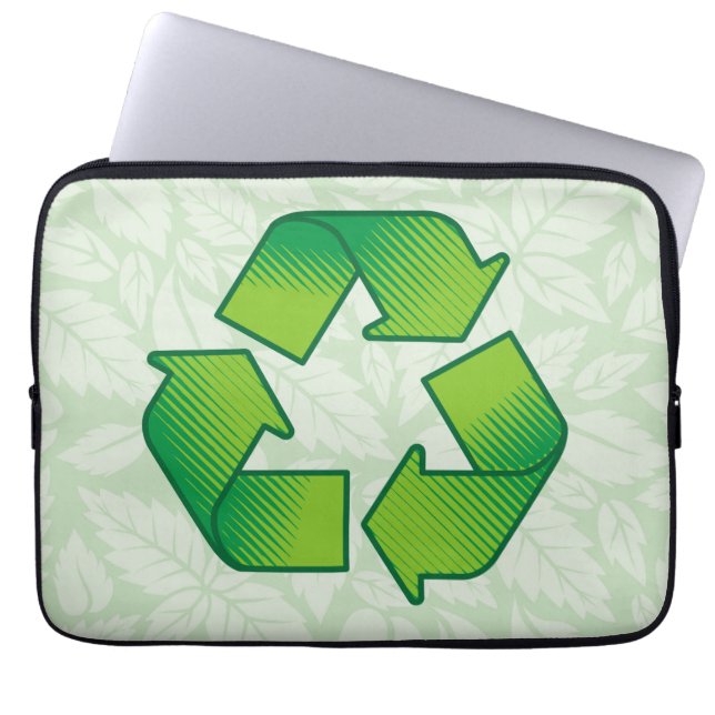 Recycelnd Symbol Laptopschutzhülle (Vorderseite)