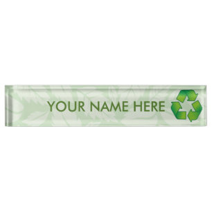 Recycelnd Symbol Namensplakette