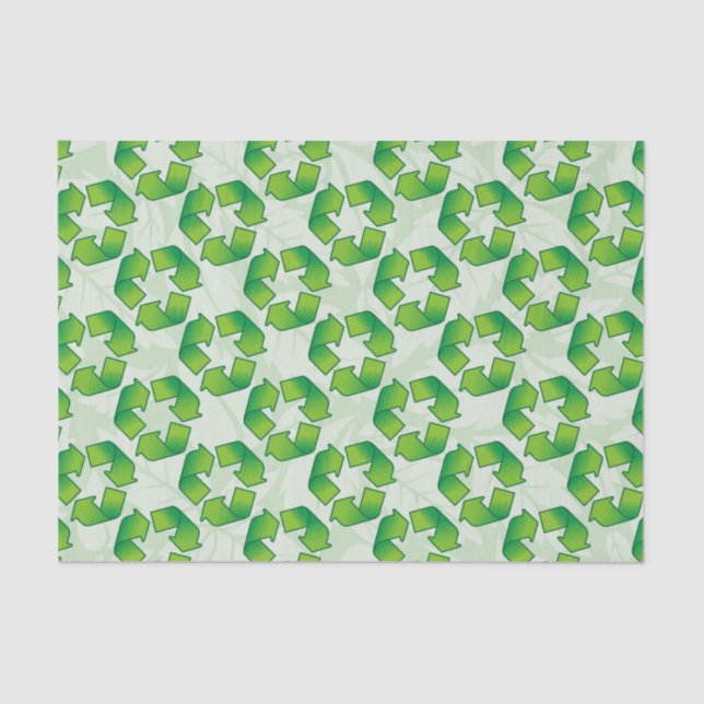 Recycelnd Symbol Seidenpapier (Vorderseite)